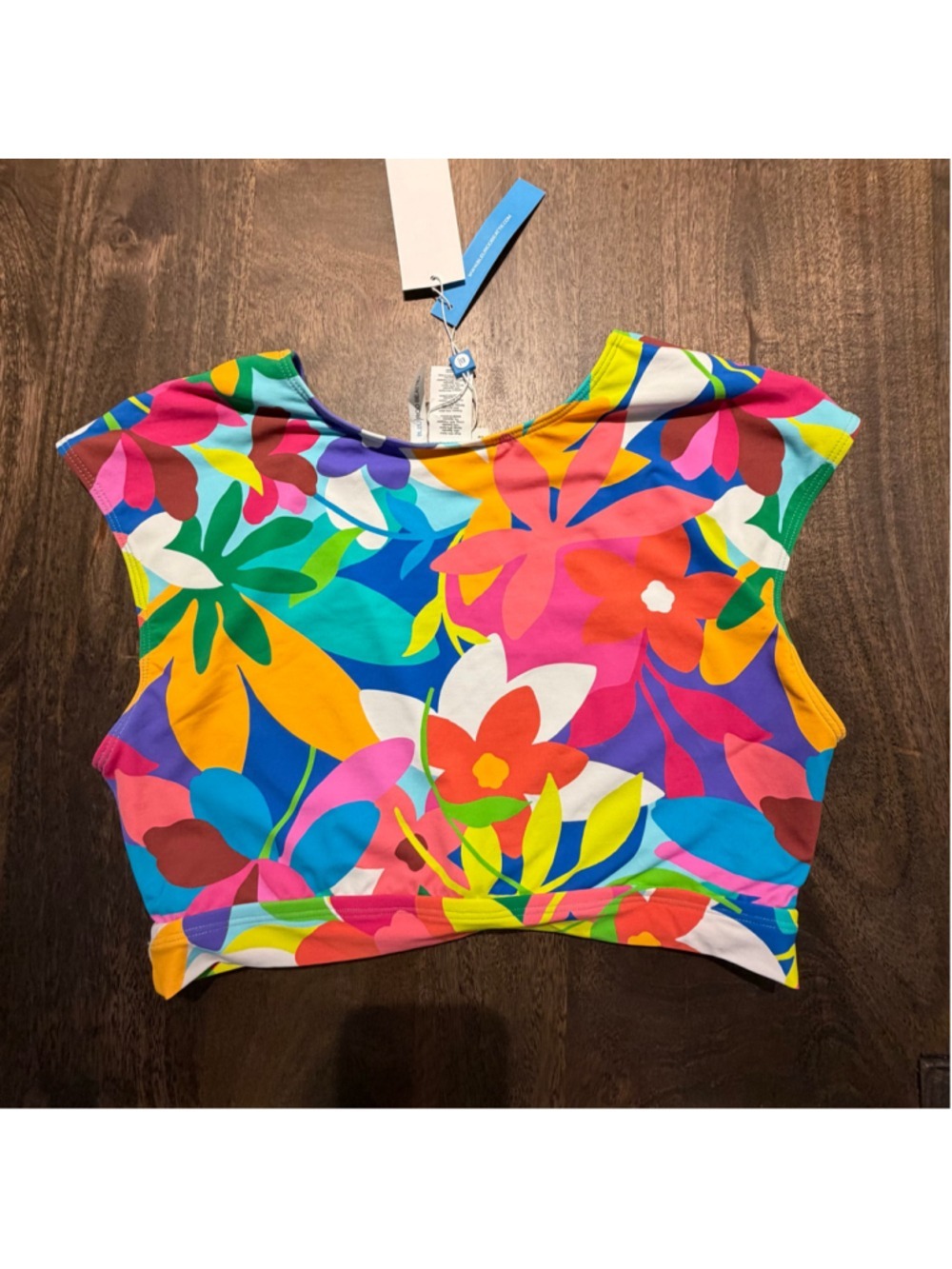Women's Bleu Rod Beattie Floral Bikini Top Size 10 Multi-color NWT - Picture 6 of 8